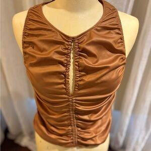 Free People Tan Sleeveless Top